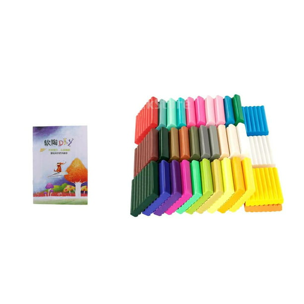 Comprar PDTO Juego de arcilla polimérica suave 24 colores Horno Hornear DIY  Secar al aire con herramientas de modelado Juguete para niños