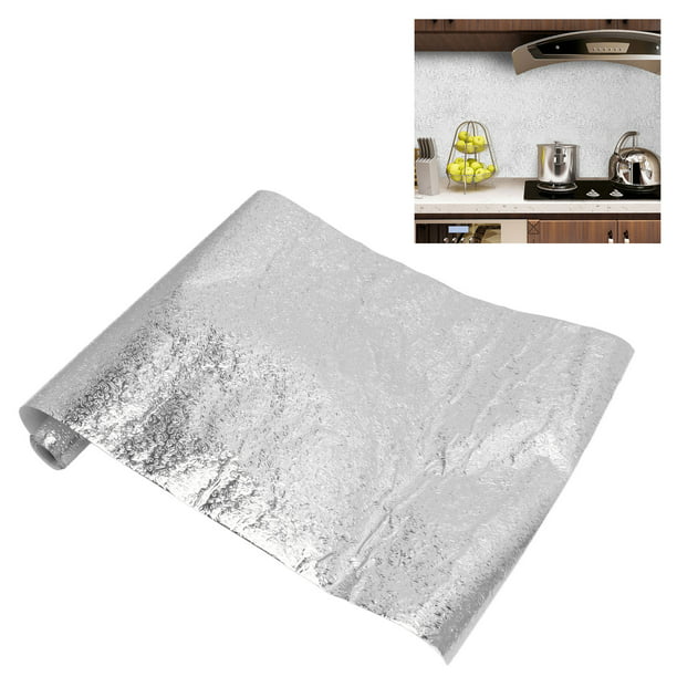 Papel tapiz autoadhesivo de papel de aluminio para cocina a prueba de  aceite