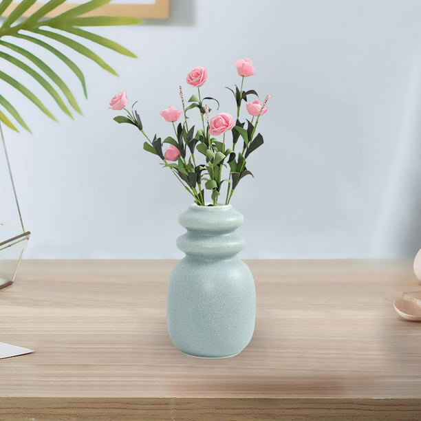 Jarrones de flores de cerámica Accesorios de fotos elegantes para la  decoración de la oficina de escritorio en el hogar Regalo de inauguración  Blanco Fernando Florero de arte simple