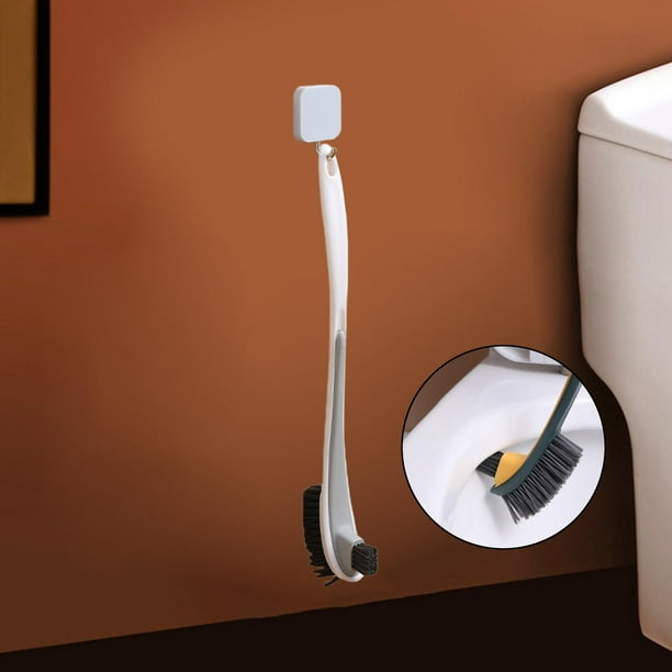 Escobilla de inodoro para baño, soporte para escobillas,  herramienta de limpieza de baño, juego de cepillos de mango inoxidable,  dispensador de limpieza de inodoro, accesorios limpiadores de inodoro  (color marrón: marrón) 