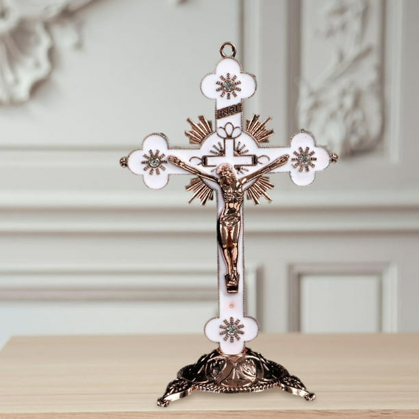 Crucifijo Cruz de pared - Crucifijo católico para pared - Cruces de madera  con Jesucristo para pared, 10 pulgadas