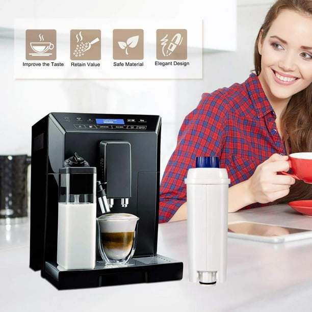Reemplazo de filtros para máquina de café DeLonghi DLSC002, cartuchos de  filtro de agua, suavizante de