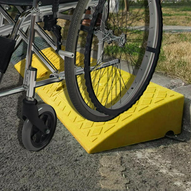 Rampa para el coche portátil de plástico ligero bordillo rampas de plástico  de alta parada de deslizamiento rampa de borde de bordillo para la  motocicleta de bicicleta para silla de ruedas