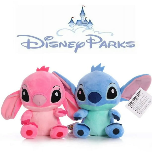 Muñecos de peluche de dibujos animados de Disney para niños, muñecos de  felpa de Stitch azul y rosa, Lilo y Stitch de 20CM, regalos de navidad