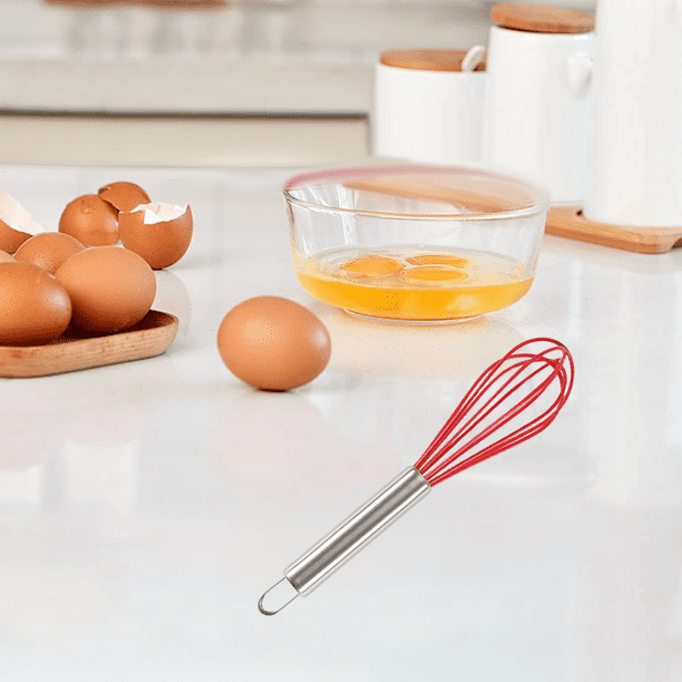  Batidor manual de acero inoxidable para hornear huevos y crema  : Hogar y Cocina