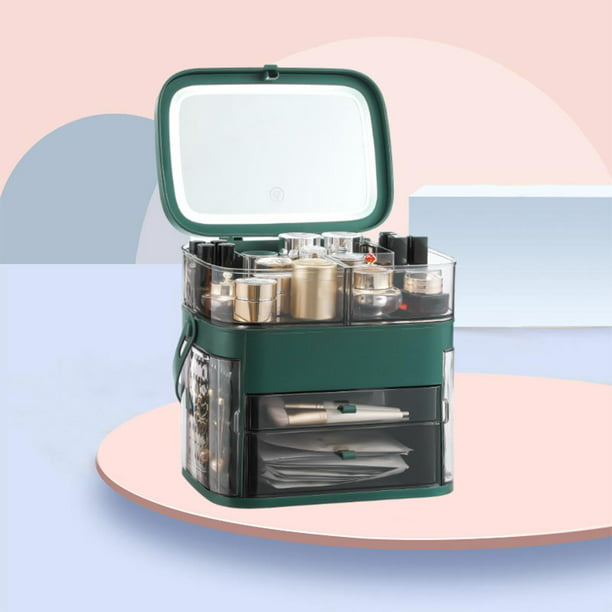 Organizador de maquillaje con rotación de 360 °, 8 capas ajustable de  soporte giratorio, vitrina transparente para cosméticos, brocha, Perfume