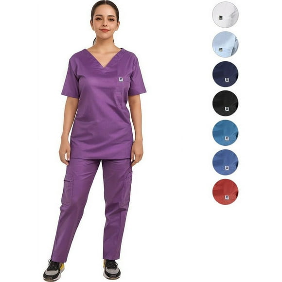 uniforme medico pijama quirurgica mujer recto conjunto s color morado