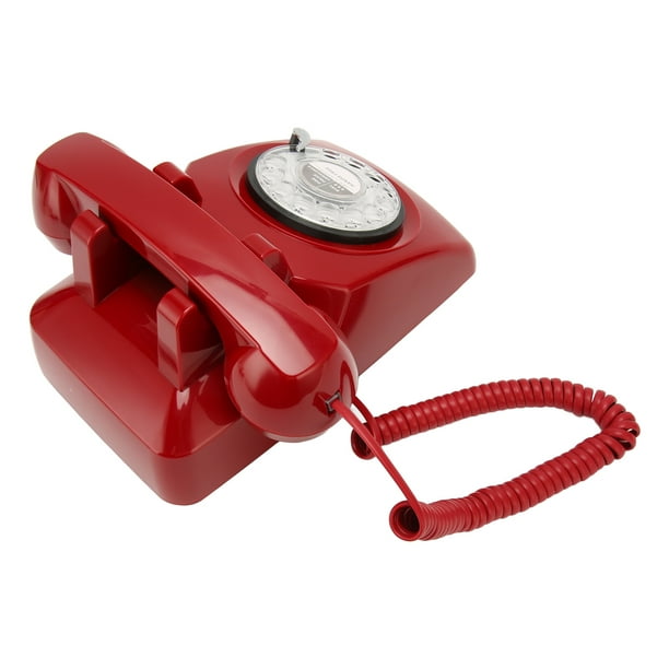 Teléfono retro con cable, teléfono clásico de los años 80, teléfono fijo,  teléfono antiguo con cable para el hogar, oficina, hotel