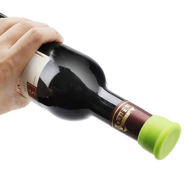 Tapones de vino – Fundas de silicona para botellas de vino – Cubiertas  selladoras reutilizables e irrompibles – Corchos de bebidas para mantener  el
