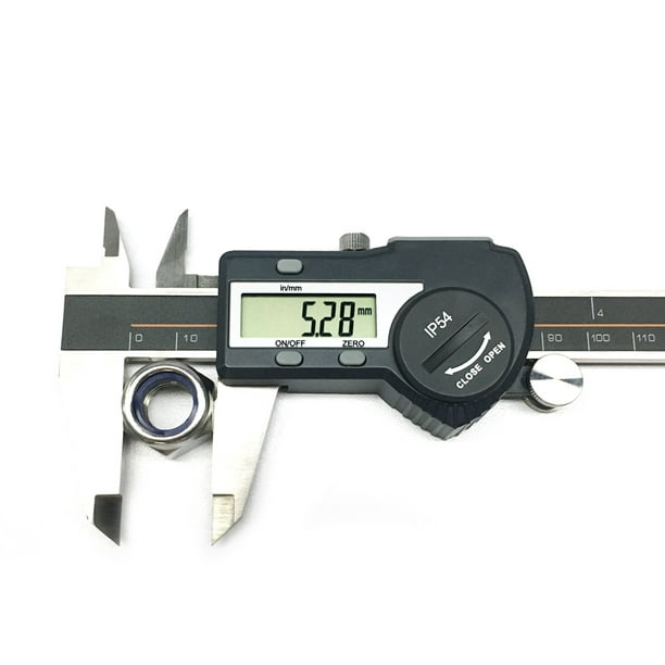 Calibrador digital de acero inoxidable mm/pulgadas Pantalla LCD Calibrador  a vernier IP54