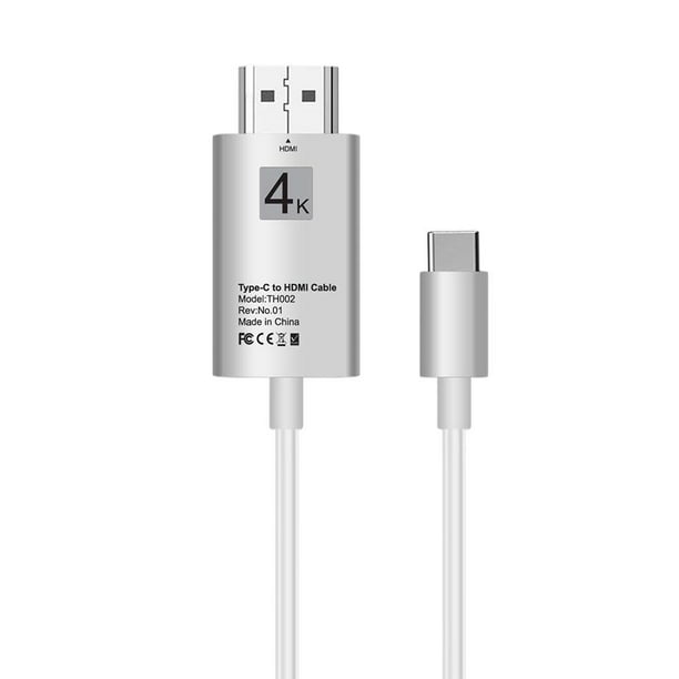 Cable adaptador HDMI a USB C 4K60Hz 6.6 pies, entrada de fuente HDMI a  convertidor de pantalla de salida USB tipo C, HDMI 2.0 compatible con Xreal