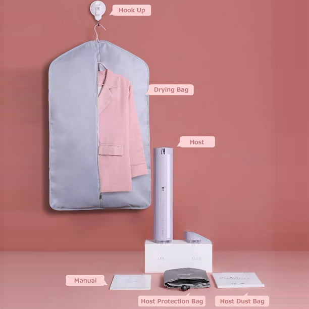 Secadora de ropa portátil Mini secadora de viaje con mango de luz UV Tubo  de secado para edredón de yeacher