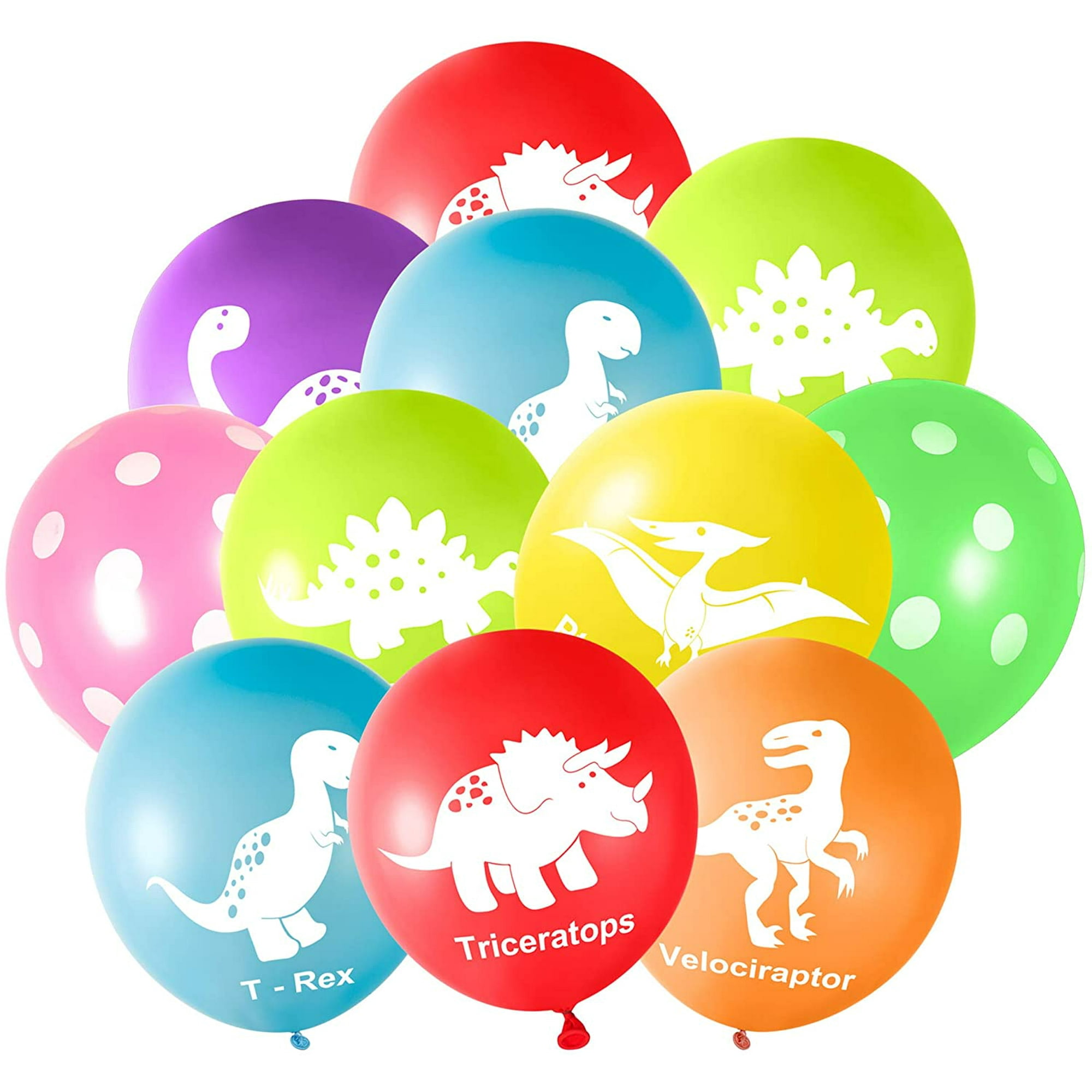 ▷ Pack 12 Globos Dinosaurios 30 cm - ⭐️ Miles de Fiestas ⭐️