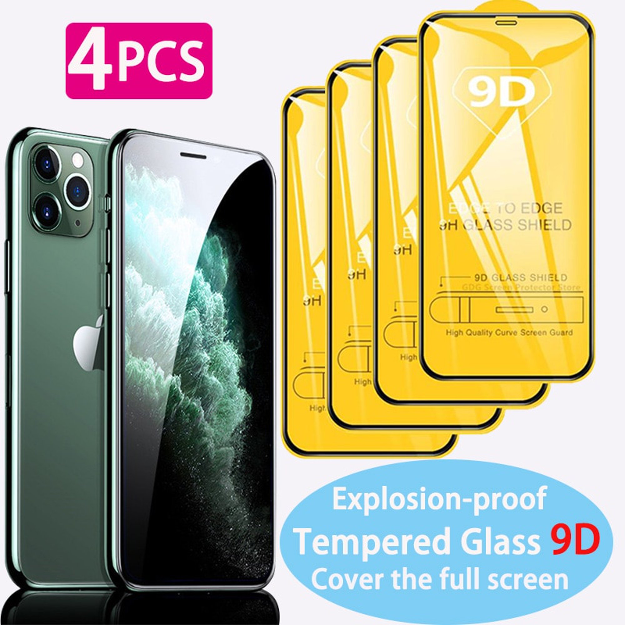 Protector Pantalla Completa 9d Para iPhone 11 / Pro / Max