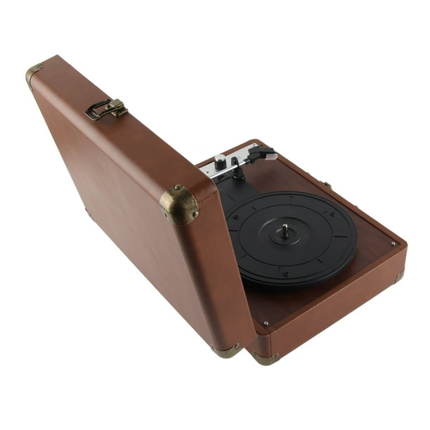  Tocadiscos Bluetooth para vinilo con altavoces y reproductor  USB, vinilo a USB, 3 velocidades impulsado por correa LP vintage fonógrafo  para decoración del hogar : Electrónica
