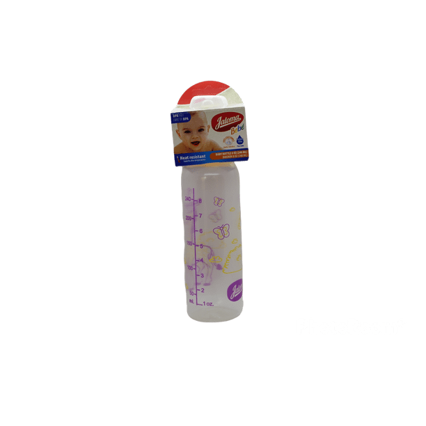 BIBERON JIRAFA 8 OZ UNISEX FLUJO MEDIO C/MAMILA SILICÓN ANTICÓLICOS