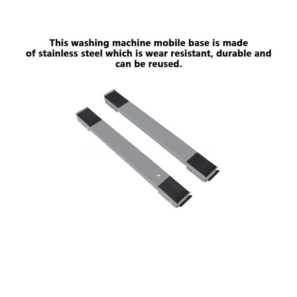  Dos bases de soporte para lavadora móvil ajustables con ruedas,  rodillo de electrodomésticos resistente, adecuado para base de  refrigerador, base de secadora, base de lavadora (blanco) :  Electrodomésticos