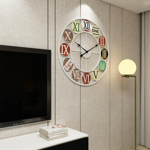 Reloj de pared vintage con diseño de esqueleto de