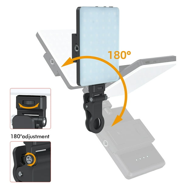 Luz De Video De Relleno Con Clip Recargable De 60 Luces LED Para Selfies  Con Clip