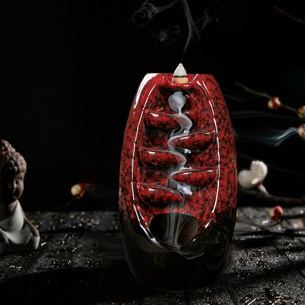 Porta incienso Quemador de incienso de cascada de reflujo de cerámica con  50 conos (B) Ndcxsfigh Nuevos Originales