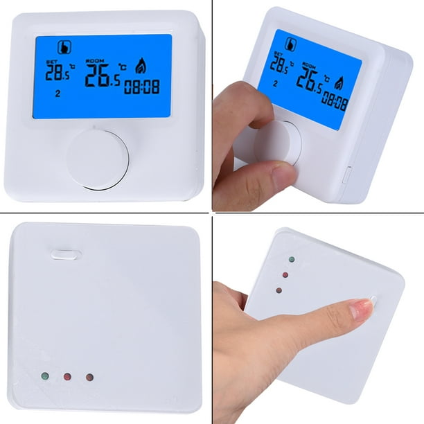 Controlador de temperatura del termostato de calefacción inalámbrico RF LCD  Digital para sistema de calefacción eléctrica VoborMX herramienta