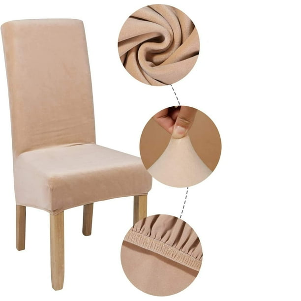 Fundas elásticas para sillas de terciopelo spandex, fundas para sillas de  comedor, fundas elásticas lavables, protectores de silla comedor -   México