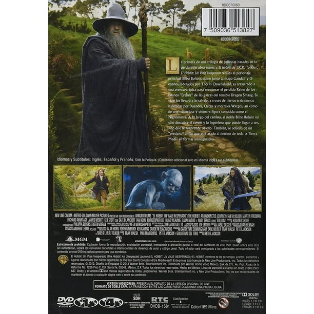 El Hobbit Un Viaje Inesperado Pelicula Dvd