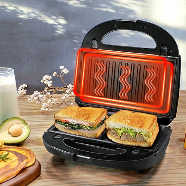 Sandwichera Prensa eléctrica Panini 750W Máquina de desayuno  Electrodomésticos de cocina con revesti DQrwqpou