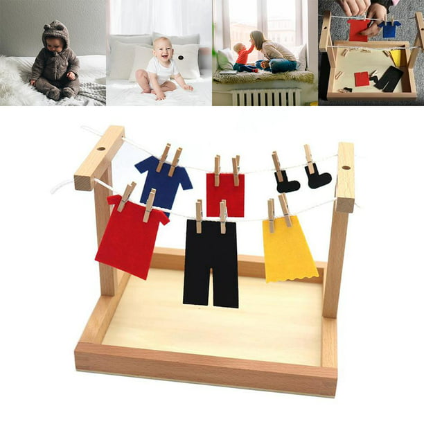 Tendedero Clothes Line de madera para niños + 3 años