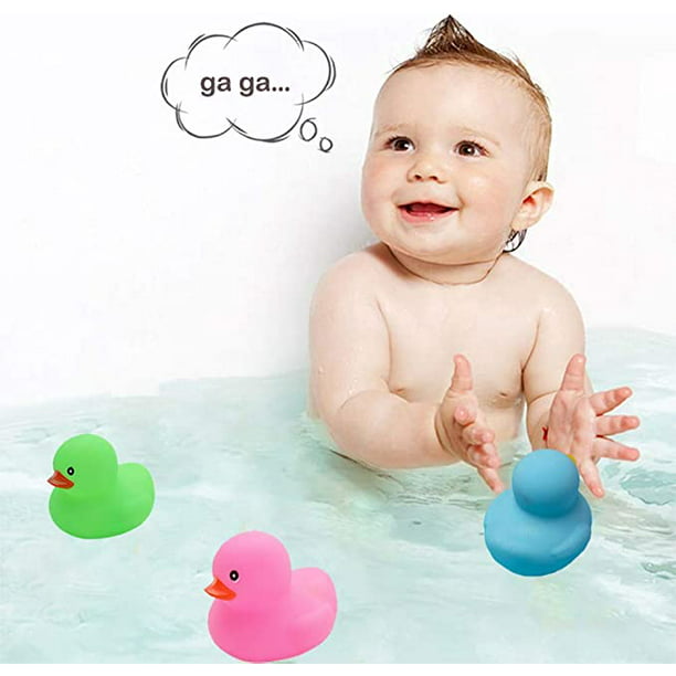Juguetes de pato de baño, patos de goma, familia de patos chirriantes y  flotadores, juguete para baby shower, decoración de fiesta para niños  pequeños