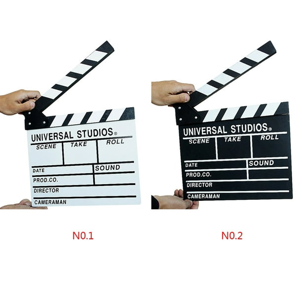 Claqueta Director de cine de madera accesorio acción Studio cámara  fotografía vídeo Slateboard 12.20 x 11.02 inch
