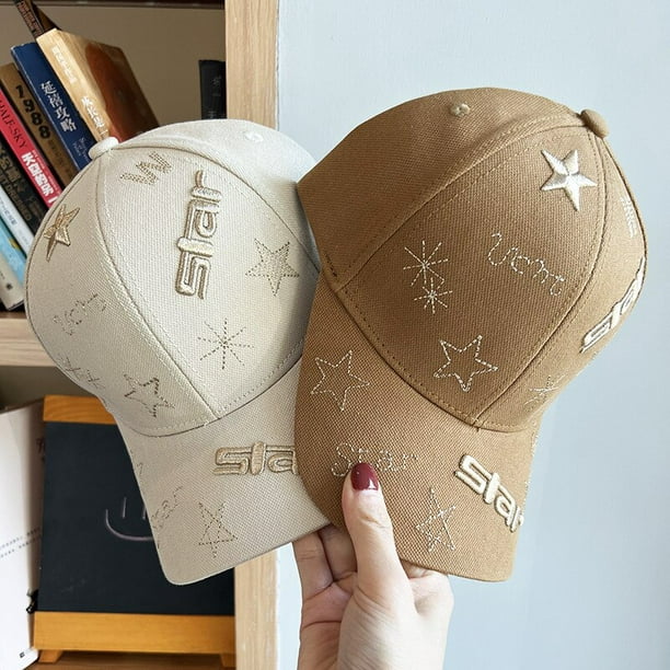Gorra de béisbol ajustable para hombre y mujer, gorro con bordado de  estrellas y letras, estilo Hip huangjie