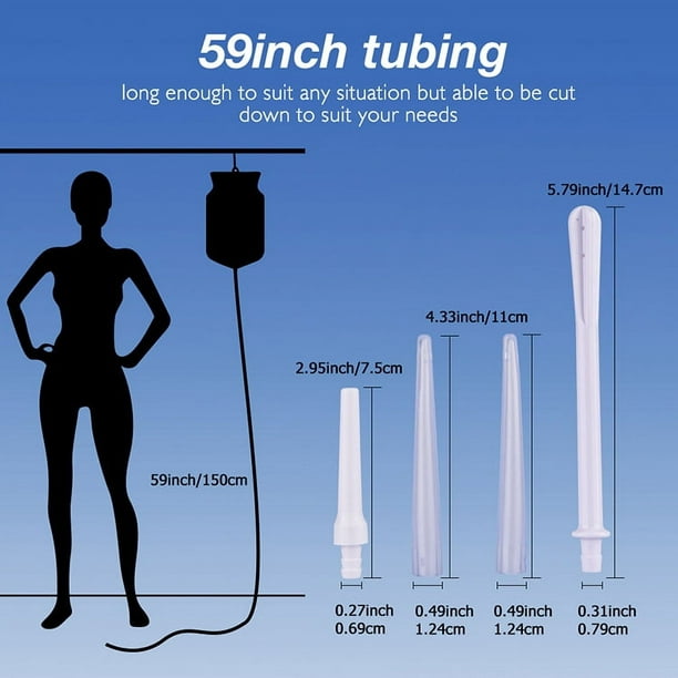 Ducha anal - Limpiador de enema de ducha vaginal para la salud de mujeres o  hombres, para limpieza de colon de agua o café, desintoxicación y