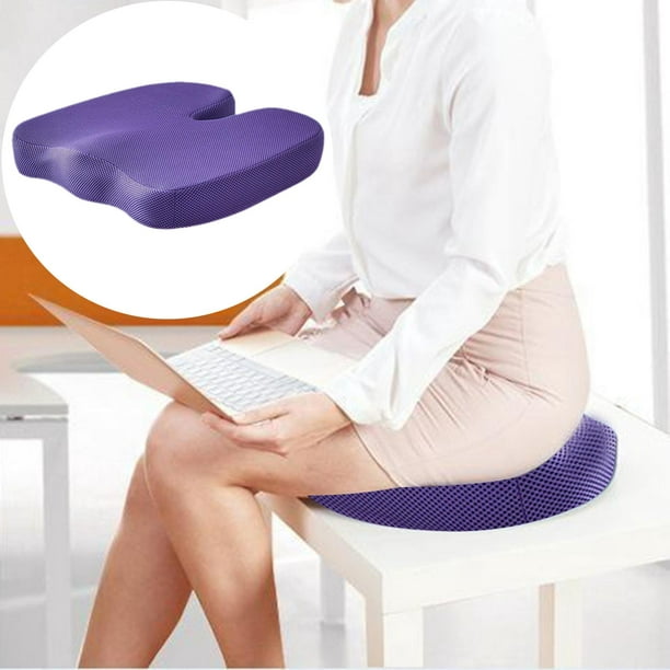 Xtreme Comforts Cojín de asiento, cojines para silla de oficina, paquete de  1 cojín de espuma acolchado con asa para escritorio, silla de ruedas y uso