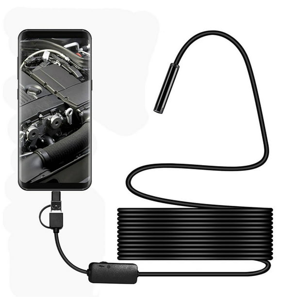 Cantidad de Intestinos Ananiver Cámara endoscopio USB 3 en 1 Boroscopio USB C de 5,5 mm para teléfono Android  con OTG Cable rígido d Sharpla endoscopio industrial | Walmart en línea