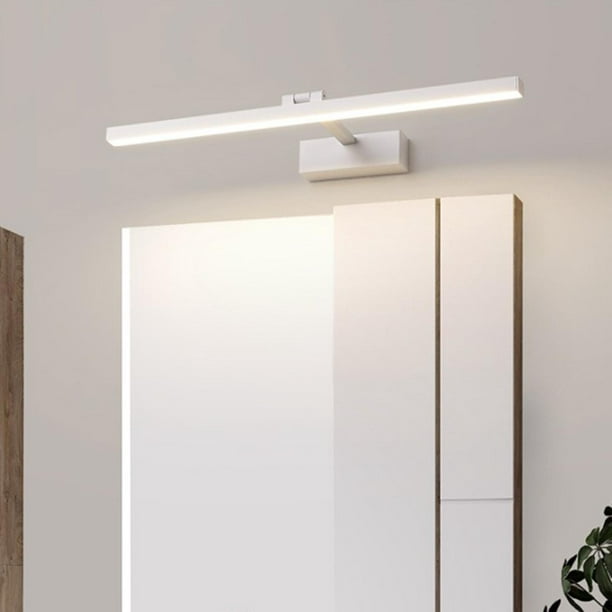 Lámpara de pared para espejo de baño, luz de techo para baño, lámpara de  maquillaje, instalación sin perforación, lámpara LED para cabeza de espejo  para baño