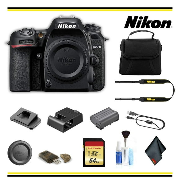 paquete básico de cámara nikon d7500 dslr