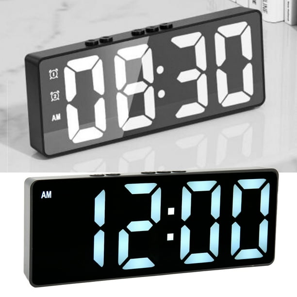 Reloj De Espejo LED Digital, Despertadores Eléctricos, Función De