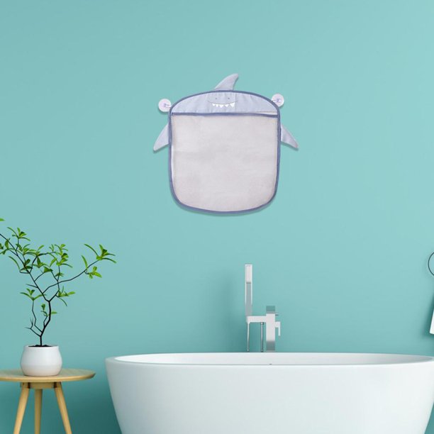 Organizador de almacenamiento de juguetes de baño para niños, red de bolsa  de malla colgante de ducha para bañera