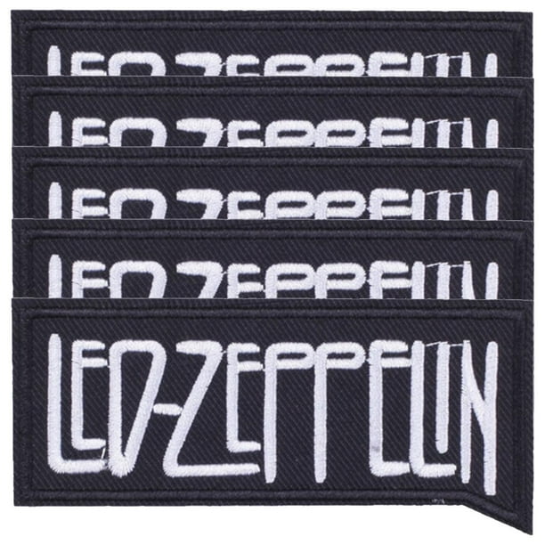 Parches Termoadhesivos De Prendas Patchpros Mxlez-001 Led Zeppelin  Negro/Blanco