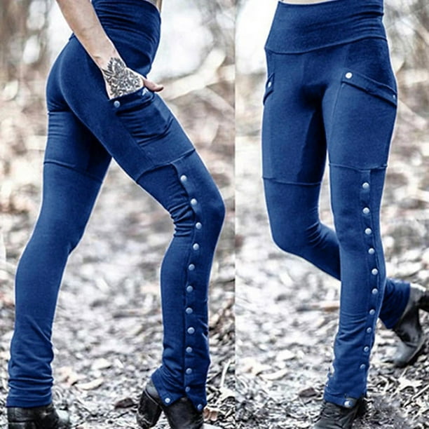 Gibobby pantalones nieve mujer Pantalones de mujer Pantalones ajustados  ajustados y cálidos Pantalones de lápiz decorados con bolsillo elástico  ajustados para exteriores a la moda (Azul, S)