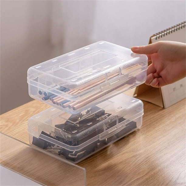 Plastic Pencil Box Large Capacity Pencil Boxes Clear Boxes With