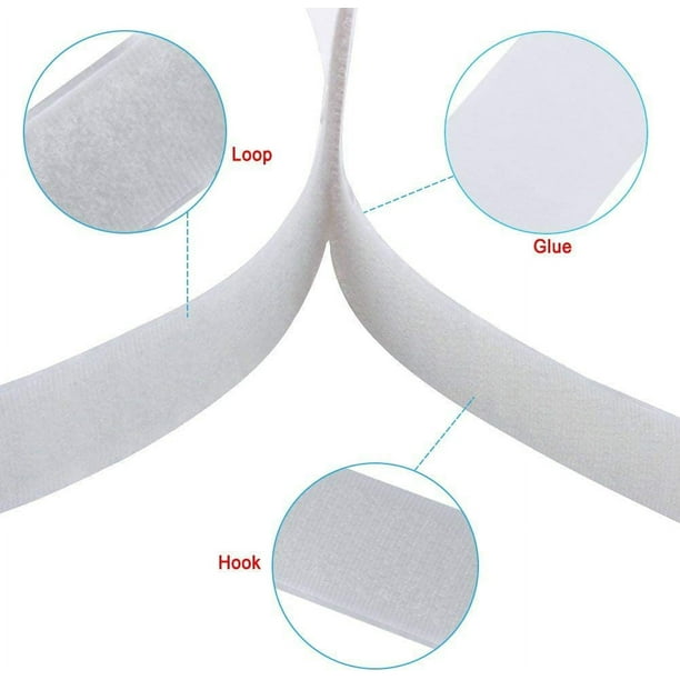 Velcro Adhesivo Doble Cara Extrafuerte, 10 Piezas Hook y Loop Tape