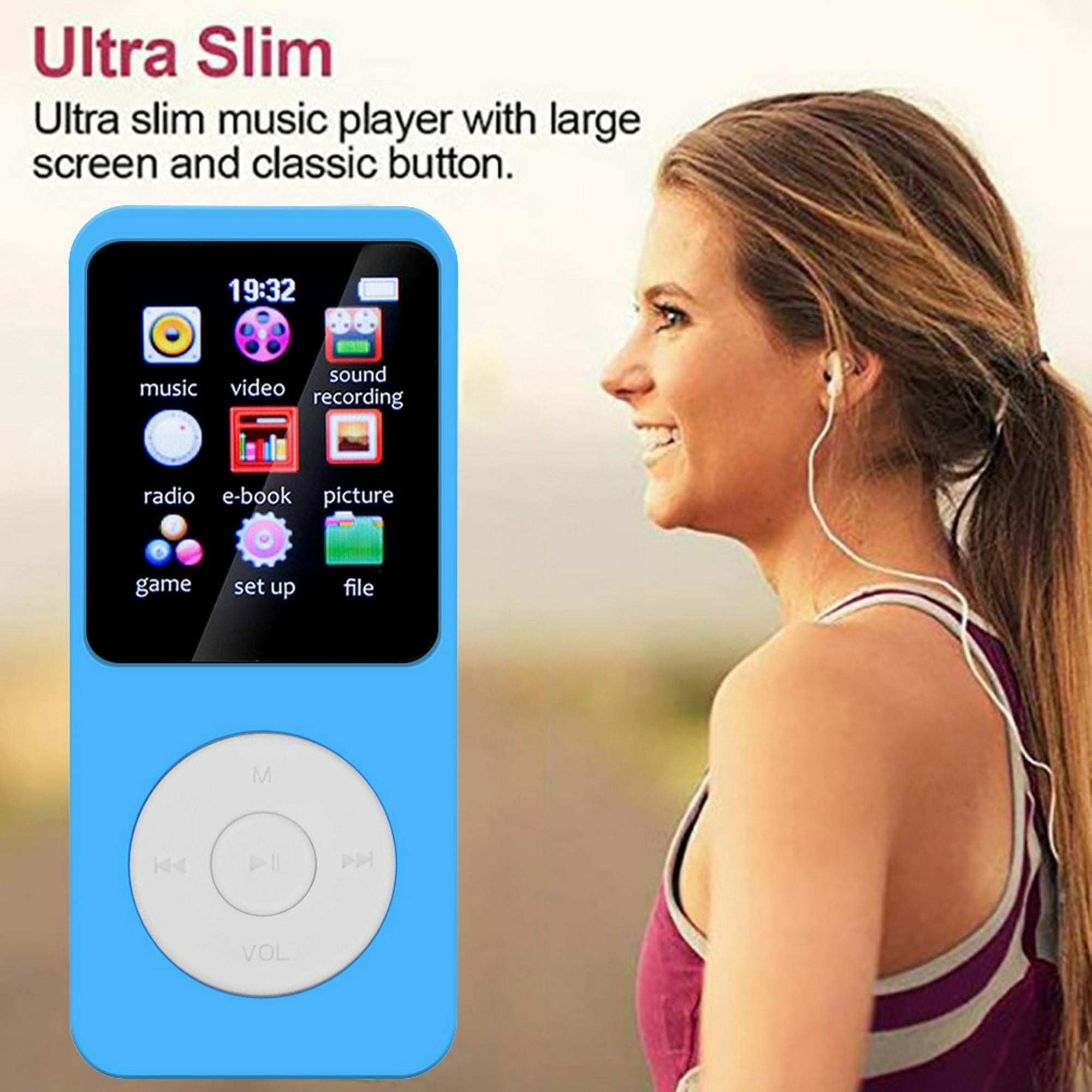 Mini reproductor MP3 MP4 con Bluetooth, pantalla a Color de 1,8 pulgadas,  portátil, E-book, deportes, Radio FM, Walkman, reproductor de música para  Win8/XP/VISTA - AliExpress