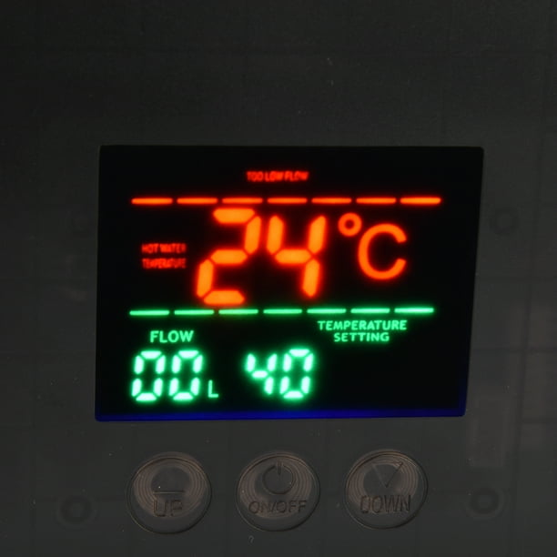 Calentador de agua eléctrico digital, control remoto, calentador de agua  instantáneo sin tanque para cocina, baño, ducha, calentamiento rápido (rojo)