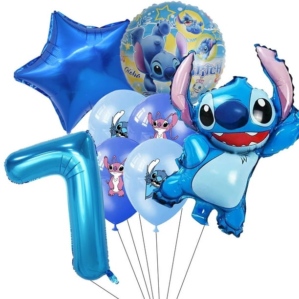 Stitch Balloon  Decoraciones hawaianas de fiesta, Globos