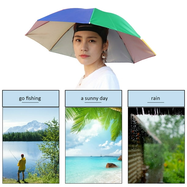 Sombrero de paraguas portátil anti-lluvia anti-sol para la cabeza al aire  libre (rojo sandía) Ndcxsfigh Nuevos Originales