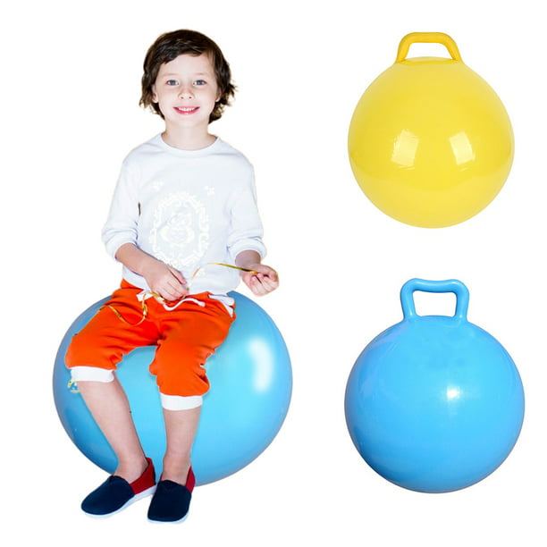 Pelota saltarina Bola inflable inflable de color puro Bola de salto para  niños con mango para adulto Tomshoo Pelota saltarina