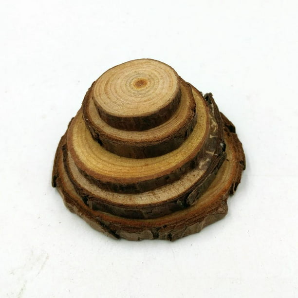 Paquete de 10 / 8 10 cm Rodajas de madera Rodajas de madera de 3 4