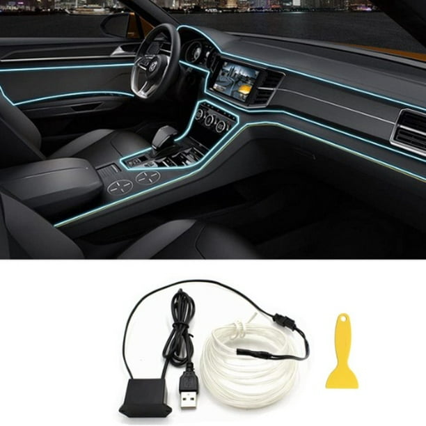 USB Luces LED Para Autos Carro Coche Interior De Colores Decorativas  accesorios